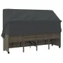 Tumbona con capota y cojines ratán sintético gris by vidaXL, Loungers - Ref: Foro24-368355, Price: 281,22 €, Discount: %