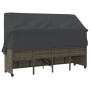Tumbona con capota y cojines ratán sintético gris de vidaXL, Tumbonas - Ref: Foro24-368355, Precio: 269,98 €, Descuento: %