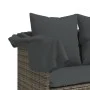 Tumbona con capota y cojines ratán sintético gris by vidaXL, Loungers - Ref: Foro24-368355, Price: 281,22 €, Discount: %