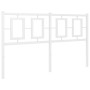 Cabecero de metal blanco 135 cm de vidaXL, Cabeceros y pies de cama - Ref: Foro24-374322, Precio: 42,63 €, Descuento: %