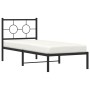 Estructura de cama con cabecero metal negro 80x200 cm de vidaXL, Camas y somieres - Ref: Foro24-376217, Precio: 67,59 €, Desc...