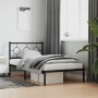Estructura de cama con cabecero metal negro 100x190 cm de vidaXL, Camas y somieres - Ref: Foro24-376220, Precio: 69,27 €, Des...
