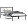 Estructura de cama con cabecero metal negro 107x203 cm de vidaXL, Camas y somieres - Ref: Foro24-376222, Precio: 77,44 €, Des...
