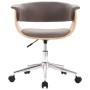 Silla de comedor giratoria de madera curvada y tela gris taupe de vidaXL, Sillas de comedor - Ref: Foro24-287402, Precio: 174...