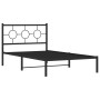 Estructura de cama con cabecero metal negro 107x203 cm de vidaXL, Camas y somieres - Ref: Foro24-376222, Precio: 77,44 €, Des...