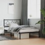 Estructura de cama con cabecero metal negro 107x203 cm de vidaXL, Camas y somieres - Ref: Foro24-376222, Precio: 77,44 €, Des...