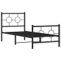 Estructura de cama con cabecero y estribo metal negro 75x190 cm de vidaXL, Camas y somieres - Ref: Foro24-376234, Precio: 67,...