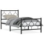 Estructura de cama con cabecero y estribo metal negro 90x190 cm de vidaXL, Camas y somieres - Ref: Foro24-376236, Precio: 76,...