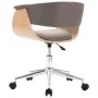Swivel dining chair with curved wood and taupe gray fabric by vidaXL, dining chairs - Ref: Foro24-287402, Price: 155,38 €, Di...