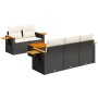 Set de sofás de jardín 6 piezas y cojines ratán sintético negro de vidaXL, Conjuntos de jardín - Ref: Foro24-3259025, Precio:...