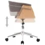 Swivel dining chair with curved wood and taupe gray fabric by vidaXL, dining chairs - Ref: Foro24-287402, Price: 155,38 €, Di...