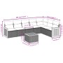 Set de sofás de jardín 8 piezas y cojines ratán sintético negro de vidaXL, Conjuntos de jardín - Ref: Foro24-3260116, Precio:...