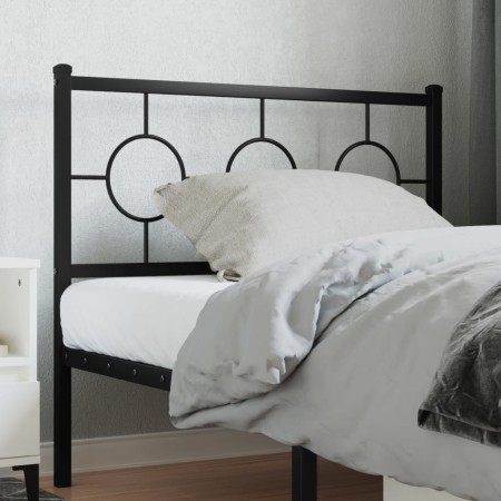 Cabecero de metal negro 100 cm de vidaXL, Cabeceros y pies de cama - Ref: Foro24-376255, Precio: 37,52 €, Descuento: %