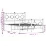 Estructura de cama con cabecero y pie metal negro 120x190 cm de vidaXL, Camas y somieres - Ref: Foro24-376241, Precio: 116,32...