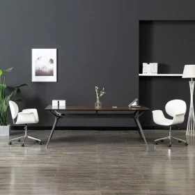 Silla de comedor giratoria cuero sintético blanco de vidaXL, Sillas de comedor - Ref: Foro24-287392, Precio: 144,47 €, Descue...