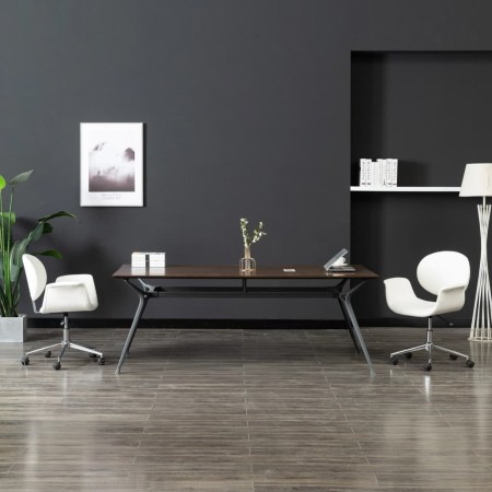 Silla de comedor giratoria cuero sintético blanco de vidaXL, Sillas de comedor - Ref: Foro24-287392, Precio: 154,92 €, Descue...