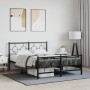 Estructura de cama cabecero y estribo metal negro 135x190 cm de vidaXL, Camas y somieres - Ref: Foro24-376243, Precio: 121,70...
