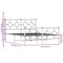 Estructura de cama cabecero y estribo metal negro 135x190 cm de vidaXL, Camas y somieres - Ref: Foro24-376243, Precio: 121,70...