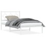 Estructura de cama de metal con cabecero blanco 100x190 cm de vidaXL, Camas y somieres - Ref: Foro24-376269, Precio: 75,14 €,...