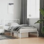 Estructura de cama de metal con cabecero blanco 100x190 cm de vidaXL, Camas y somieres - Ref: Foro24-376269, Precio: 75,14 €,...