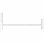 Estructura cama metal con cabecero y pie cama blanca 75x190 cm de vidaXL, Camas y somieres - Ref: Foro24-376283, Precio: 70,0...