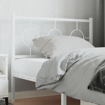 Cabecero de metal blanco 100 cm de vidaXL, Cabeceros y pies de cama - Ref: Foro24-376304, Precio: 34,58 €, Descuento: %