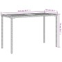 Mesa de jardín superficie de madera ratán PE gris 115x54x74 cm de vidaXL, Mesas de jardín - Ref: Foro24-365076, Precio: 70,77...