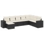 Set de sofás de jardín 8 piezas y cojines ratán sintético negro de vidaXL, Conjuntos de jardín - Ref: Foro24-3255293, Precio:...