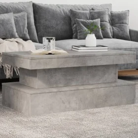Mesa de centro con luces LED gris hormigón 90x50x40 cm de vidaXL, Mesas de centro - Ref: Foro24-839850, Precio: 105,90 €, Des...