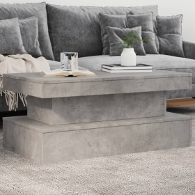 Mesa de centro con luces LED gris hormigón 90x50x40 cm de vidaXL, Mesas de centro - Ref: Foro24-839850, Precio: 101,49 €, Des...