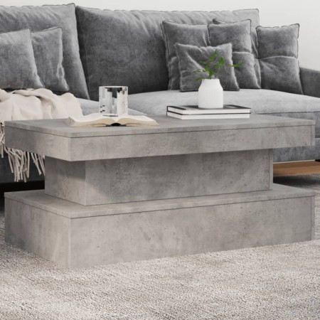 Mesa de centro con luces LED gris hormigón 90x50x40 cm de vidaXL, Mesas de centro - Ref: Foro24-839850, Precio: 101,49 €, Des...
