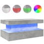 Mesa de centro con luces LED gris hormigón 90x50x40 cm de vidaXL, Mesas de centro - Ref: Foro24-839850, Precio: 101,49 €, Des...
