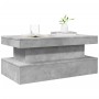 Mesa de centro con luces LED gris hormigón 90x50x40 cm de vidaXL, Mesas de centro - Ref: Foro24-839850, Precio: 101,49 €, Des...