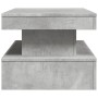 Mesa de centro con luces LED gris hormigón 90x50x40 cm de vidaXL, Mesas de centro - Ref: Foro24-839850, Precio: 101,49 €, Des...