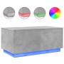 Mesa de centro con luces LED gris hormigón 90x50x40 cm de vidaXL, Mesas de centro - Ref: Foro24-839878, Precio: 64,57 €, Desc...