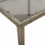 Mesa de jardín superficie de vidrio ratán PE gris 190x90x75 cm de vidaXL, Mesas de jardín - Ref: Foro24-365538, Precio: 194,5...