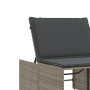 Tumbonas con mesita 2 unidades ratán sintético gris de vidaXL, Tumbonas - Ref: Foro24-368424, Precio: 173,50 €, Descuento: %