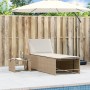 Tumbonas con mesita 2 unidades ratán sintético beige de vidaXL, Tumbonas - Ref: Foro24-368426, Precio: 202,89 €, Descuento: %