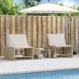 Tumbonas con mesita 2 unidades ratán sintético beige de vidaXL, Tumbonas - Ref: Foro24-368426, Precio: 202,89 €, Descuento: %