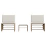 Tumbonas con mesita 2 unidades ratán sintético beige de vidaXL, Tumbonas - Ref: Foro24-368426, Precio: 202,89 €, Descuento: %