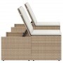 Tumbonas con mesita 2 unidades ratán sintético beige de vidaXL, Tumbonas - Ref: Foro24-368426, Precio: 202,89 €, Descuento: %