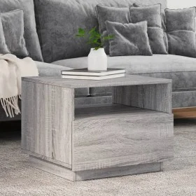 Mesa de centro con luces LED gris Sonoma 50x49x40 cm de vidaXL, Mesas de centro - Ref: Foro24-839831, Precio: 68,18 €, Descue...