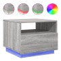 Mesa de centro con luces LED gris Sonoma 50x49x40 cm de vidaXL, Mesas de centro - Ref: Foro24-839831, Precio: 69,84 €, Descue...