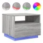 Mesa de centro con luces LED gris Sonoma 50x49x40 cm de vidaXL, Mesas de centro - Ref: Foro24-839831, Precio: 68,18 €, Descue...