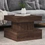 Mesa de centro con luces LED marrón roble 50x50x40 cm de vidaXL, Mesas de centro - Ref: Foro24-839846, Precio: 65,74 €, Descu...