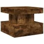 Mesa de centro con luces LED roble ahumado 50x50x40 cm de vidaXL, Mesas de centro - Ref: Foro24-839844, Precio: 75,37 €, Desc...