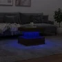 Mesa de centro con luces LED marrón roble 50x50x40 cm de vidaXL, Mesas de centro - Ref: Foro24-839846, Precio: 65,74 €, Descu...