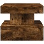 Mesa de centro con luces LED roble ahumado 50x50x40 cm de vidaXL, Mesas de centro - Ref: Foro24-839844, Precio: 76,82 €, Desc...