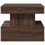 Mesa de centro con luces LED marrón roble 50x50x40 cm de vidaXL, Mesas de centro - Ref: Foro24-839846, Precio: 66,80 €, Descu...