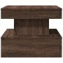 Mesa de centro con luces LED marrón roble 50x50x40 cm de vidaXL, Mesas de centro - Ref: Foro24-839846, Precio: 65,74 €, Descu...